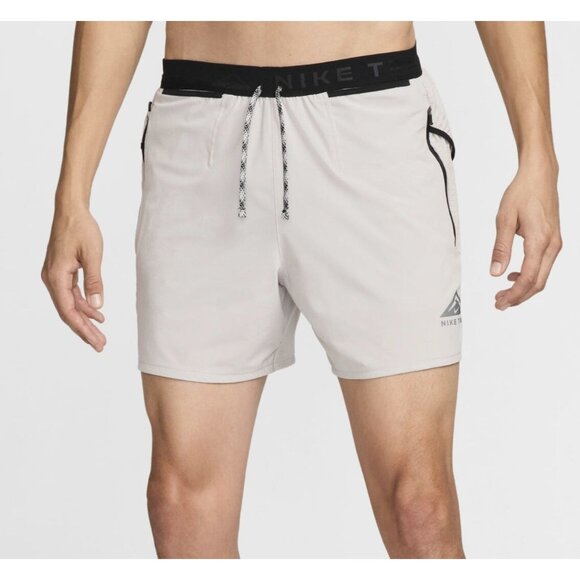 Nike Trail Sunrise 5" Brief-Lined Running Shorts DV9311-012 Size S Light Iron - Picture 6 of 6